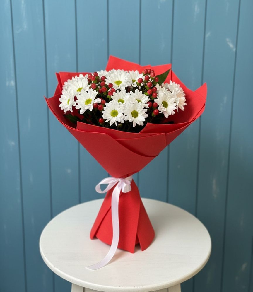 Букет цветов из: Хризантемы в Тбилисской