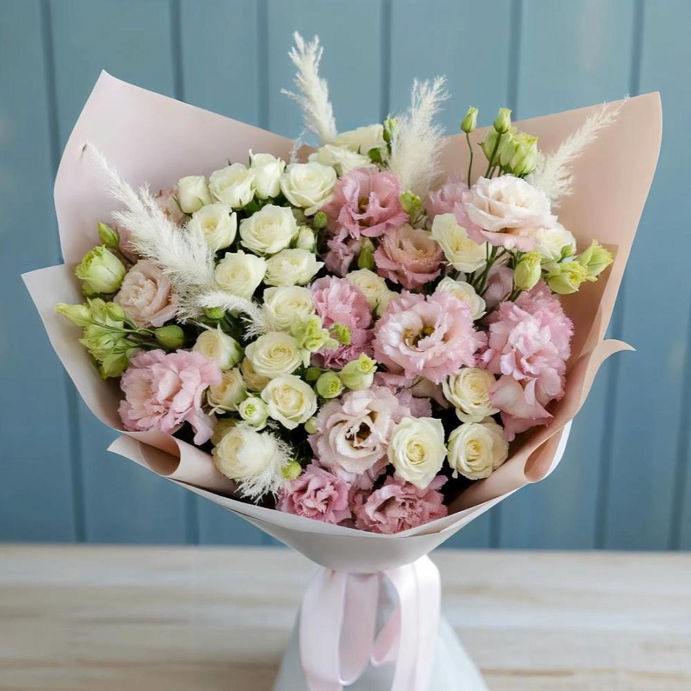 Букет цветов из: Альстромерии и Розы в Тбилисской