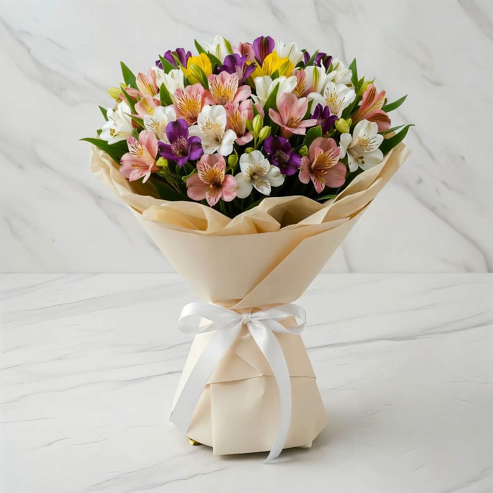 Букет цветов из: Альстромерии в Тбилисской