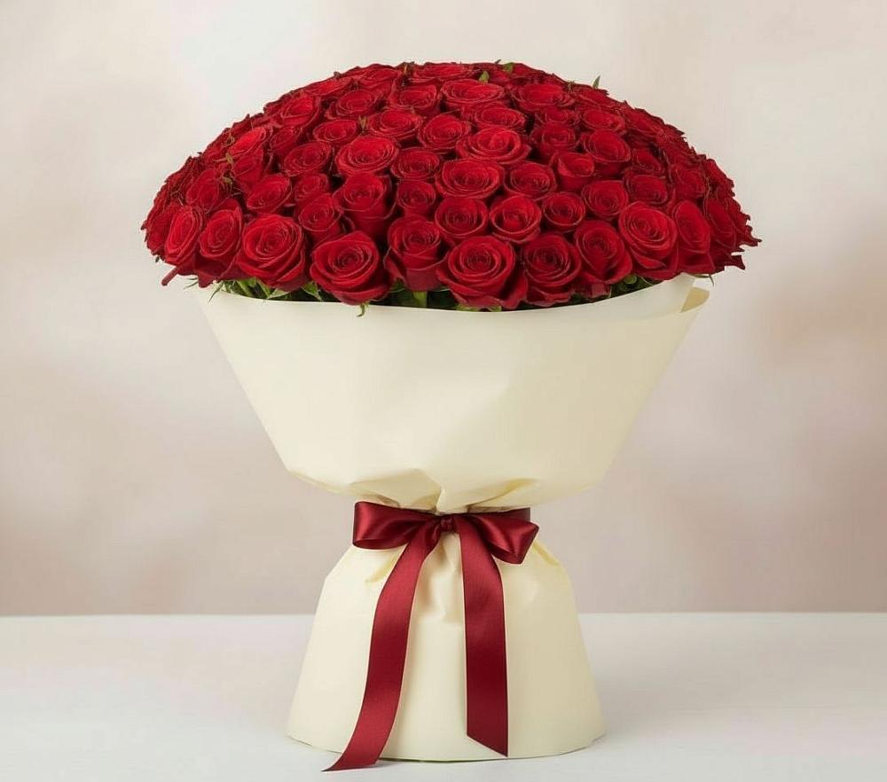 Букет 101 Красная роза Милано в Тбилисской