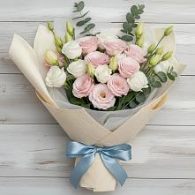 Букет цветов из:  Лизиантусы #REPLACE_PRED# Тбилисской