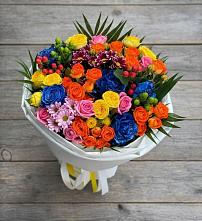 Букет цветов из:  Розы и Хризантемы в Тбилисской