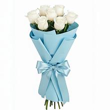 Букет 7 белых роз Проуд в Тбилисской