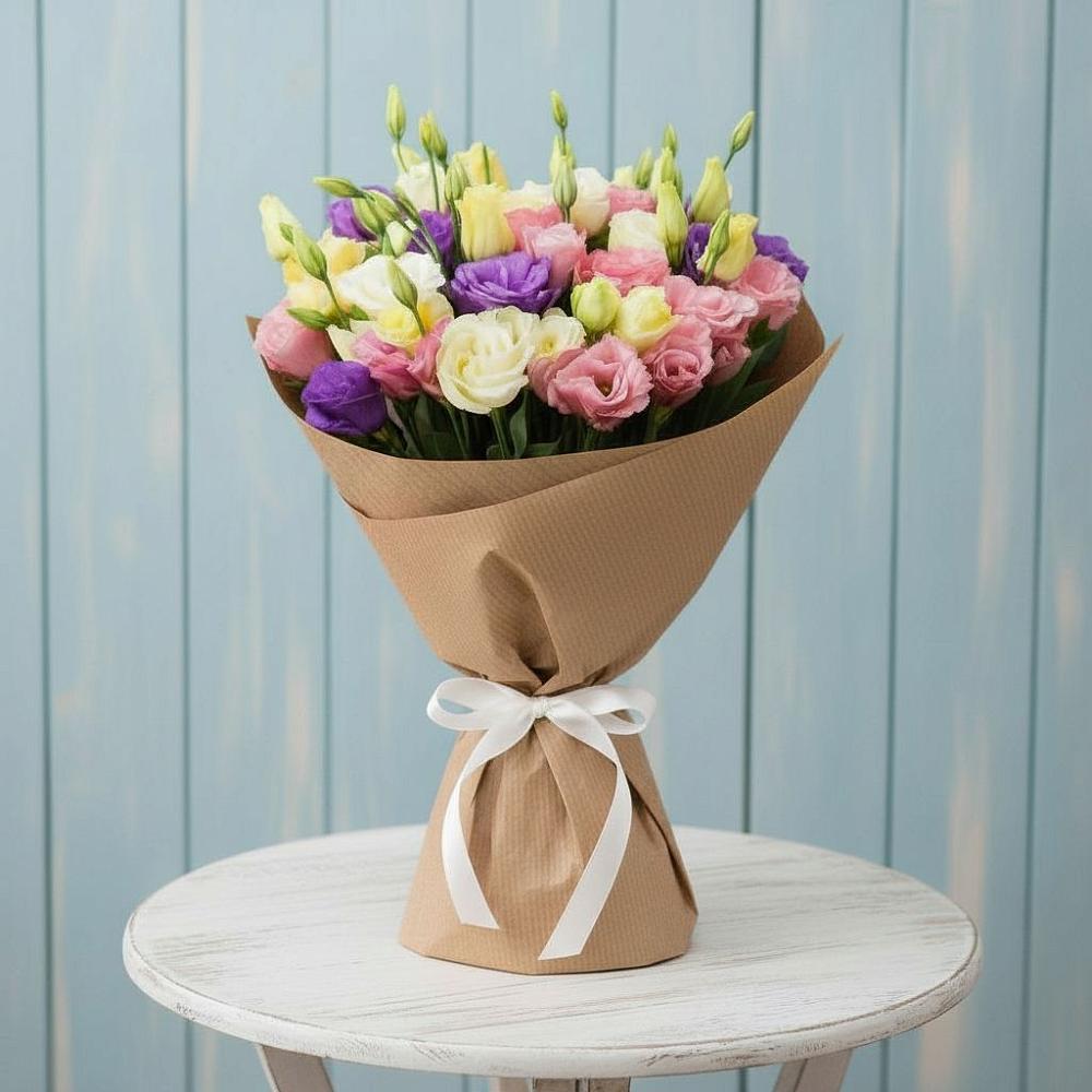 Букет цветов из: Лизиантусы в Тбилисской