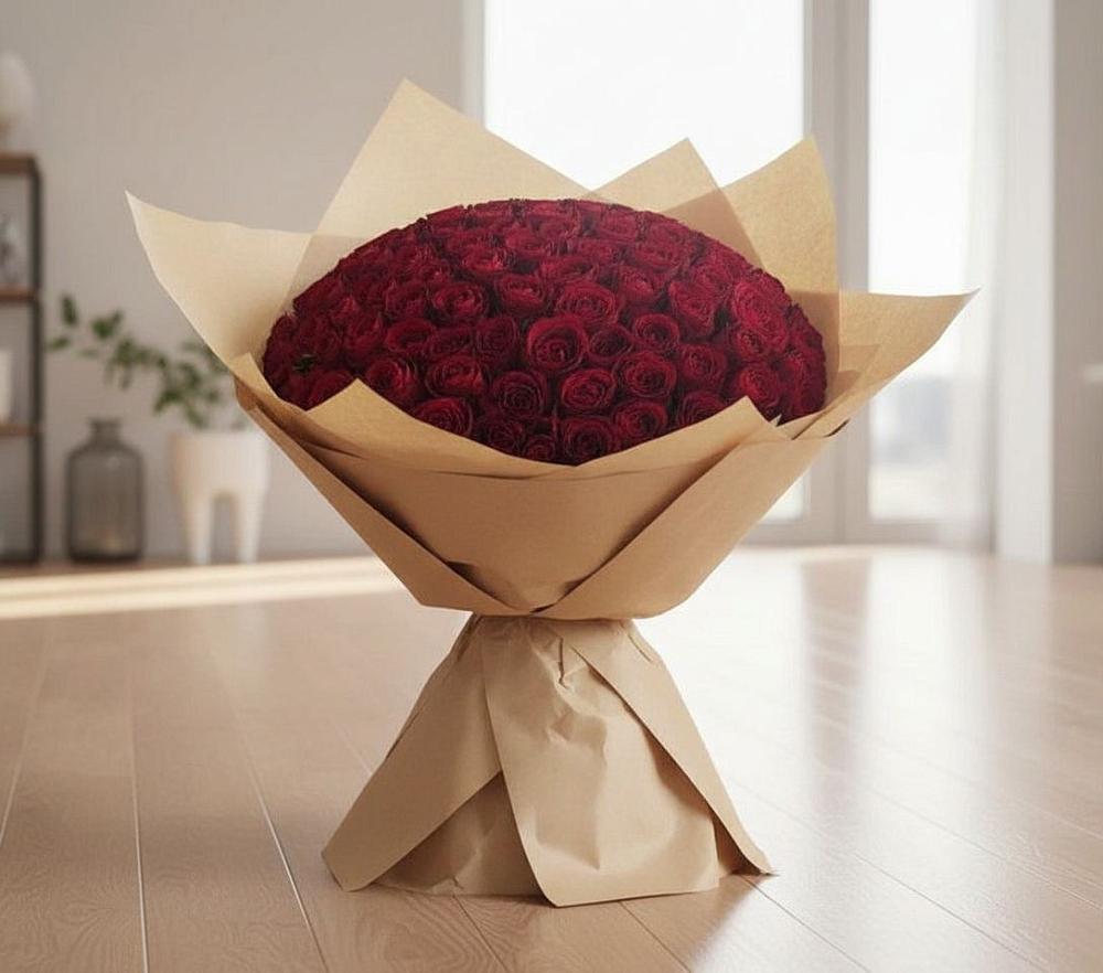 Букет 101 Красная роза в Тбилисской