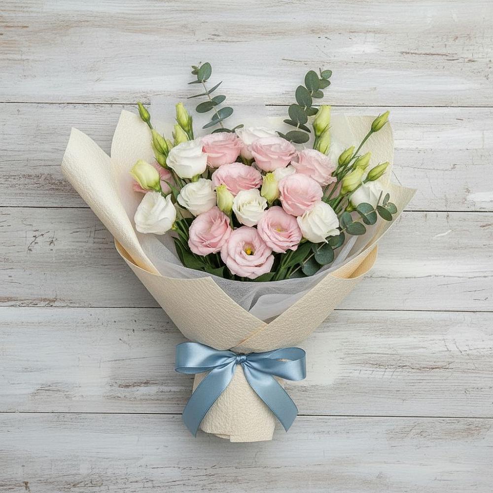 Букет цветов из: Лизиантусы в Тбилисской